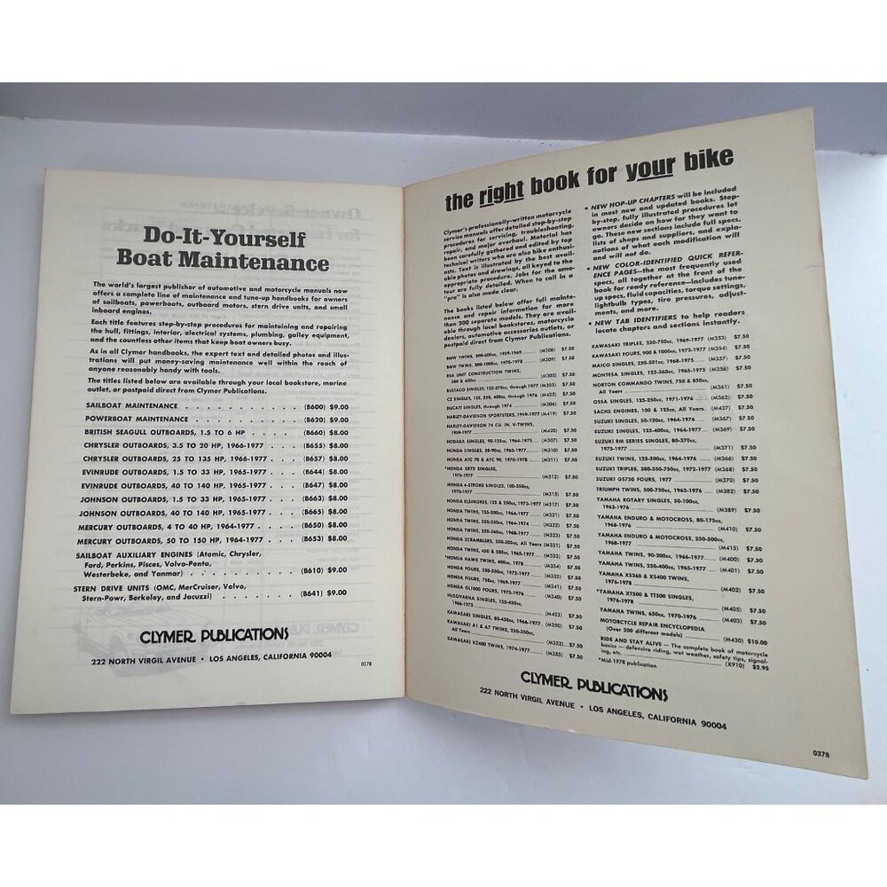 Yamaha 80-175cc Enduro & Motocross 1968-1978 Manual Competition Experts Repair - Picture 6 of 8